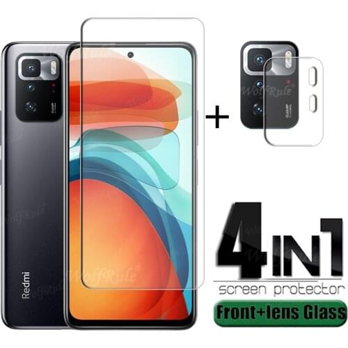 4-in-1 For Xiaomi Poco X3 GT For Poco X3 GT Tempered Glass Phone Film HD Transparent Screen Protector For Poco X3 GT Lens Glass