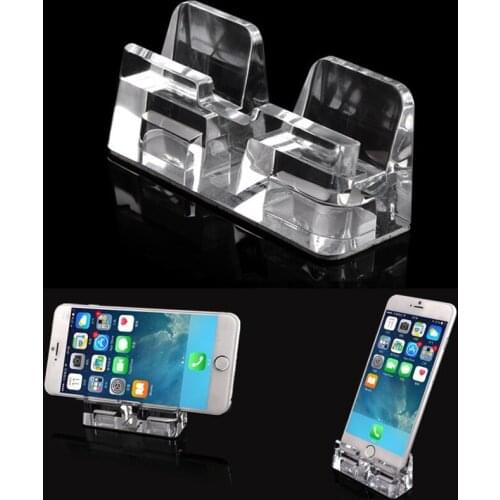 50Pcs/Lot Fixed Display Stand Holder Plastic Display Stand Transparent Mobile Phone Stand Mobile Phone Vertical Stand