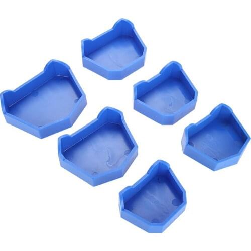 6Pcs/set Dental Model Base Set Dental Mold Plaster Base Denture Tray Dental Lab Former Base Kit Oral Hygiene Care 3 Size