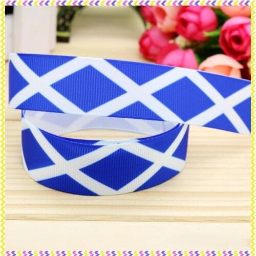 7/8'' Free shipping flag printed grosgrain ribbon hairbow headwear party decoration diy wholesale OEM 22mm P4812