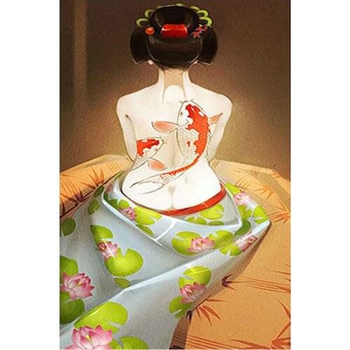 Diamond Painting Full Square Japanese prostitute 5D DIY Diamond Embroidery Home Decor Picture DIY Drill Needlework Mosaic Kit