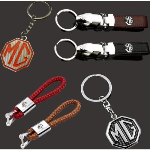 Car Keychain Keyring For MG ZS HS GS GT 350 42 550 ZT 6 3 ZR TF 5 7 RX5 Morris Garages Accessories Auto Emblem Key Chain Holder