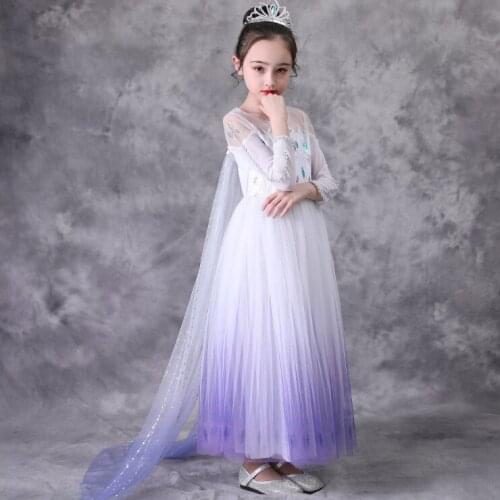 Frozen 2 Princess Elsa White Dress For Girls Christmas Dress for girls