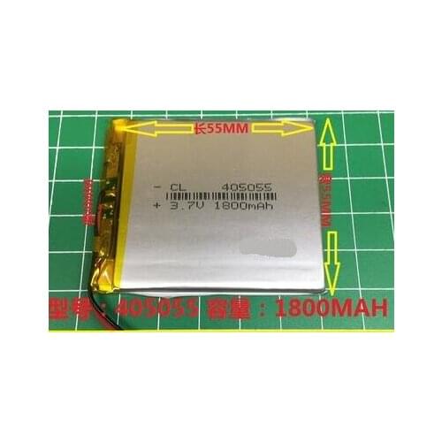 Free shipping 1 3.7v 1800mah 405055 polymer lithium ion li-po rechargeable battery for MP3 MP4 speaker gps toy