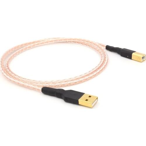 Free shipping one piesce USB Odin interconnect USB cable with A to B plated gold connection USB audio digital cable