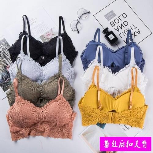 3D Sexy girl lace Lingerie Seamless Sport Bra U Type Backless Strapless Top Bra Push Up Bralette Brassiere Women Underwear