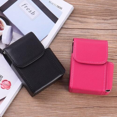 Cigarette Case PU Leather Cigarette Boxs Tobacco Pouch Lighter Holder Storage Container Best Gift For Men Cigarette Forceful