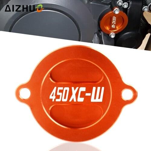 CNC Aluminum Motorcycle Engine Oil Filter Cap Oil Fuel Tank Cover For 450XCW 450 XCW 2012-2016 2013 2014 2015