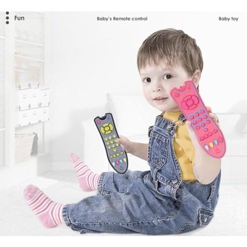 Baby simulation TV remote control childrens electronic apprentice remote education music English learning toy gift