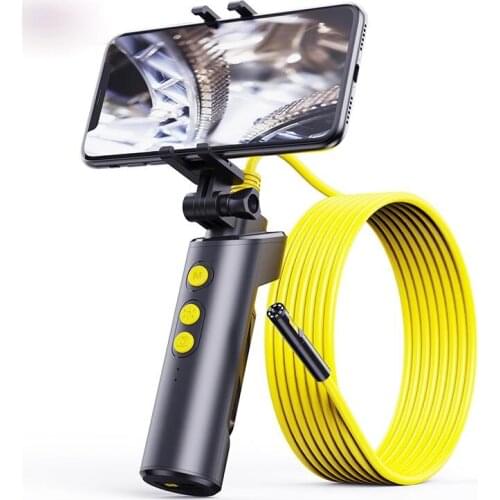 F280 WIFI Endoscope Camera 8MM Dual Lens HD1080P Snake Tube Rigid Cable IP68 Waterproof inspection Borescope for Android Iphone