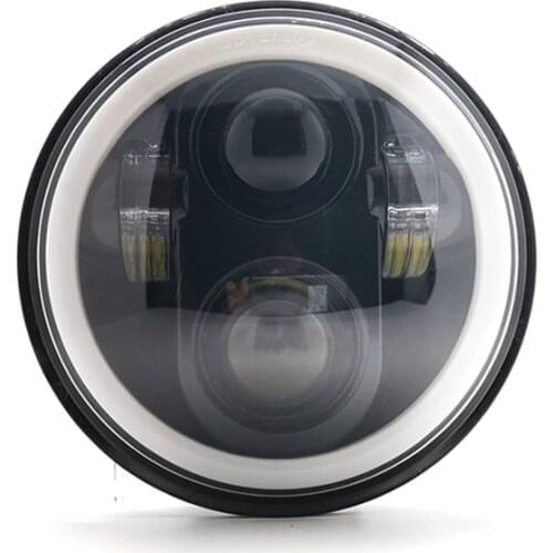 5.75 inch LED motorcycle Headlight Halo White DRL Angel eyes turn signal light For Harley Sporster Touring Super Glide Dyna