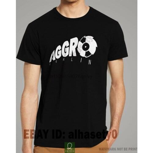 Aggro2020 Berlin Hip Hop Record T-shirt Label Music Lover Unisex Black White tee