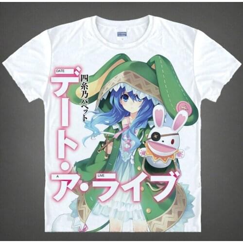 DATE A LIVE T-shirts kawaii Japanese Anime t-shirt Manga Shirt Cute Cartoon Kurumi Tokisaki Cosplay shirts 37172682128 tee 121