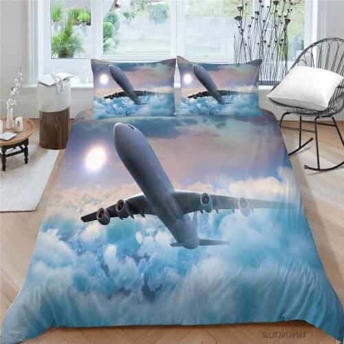Transportation Bedding Set King Size Fashion Cartoon Duvet Cover For Kids Queen Twin Full Double Single 3D Bed Set Comfortable