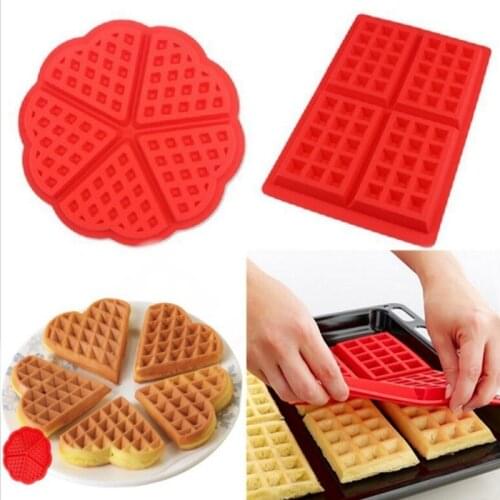 Kitchen Waffle Mold Non-stick Cake Mould Makers Kitchen Silicone Waffle Bakeware