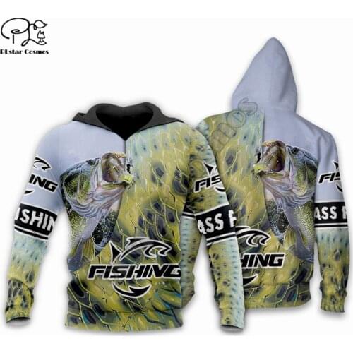 PLstar Cosmos Bass Fishing Fashion Mens/Women Sweatshirt Funny Animal 3D Print Hoodies Harajuku Jacket outdoor Casual Style-5