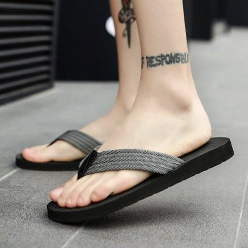 England Style Summer Flip Flops Men Beach Slippers Sandals Chanclas Hombre Fashion Gray Flat Slides Shoes Male шлепанцы мужские