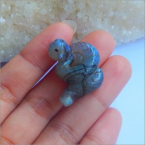 Natural Stone Labradorite Carved Snake Cabochon 26x19x10mm 6.7g semiprecious stone trendy jewelry birthday gift accessory