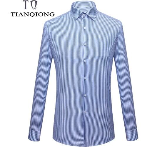 2021 New Fashion Business Casual Long Sleeved Shirts Mens Shirt Cotton Breathable Man Social Dress Plus Size M-5XL Slim Fit Men