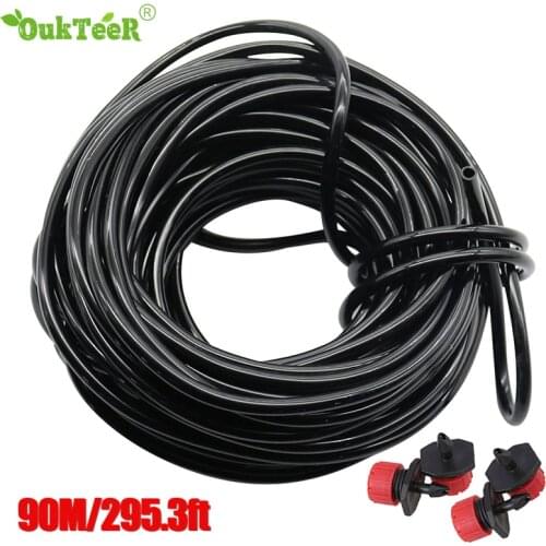 10m-90m Watering Hose 4/7mm Garden Drip Pipe PVC Hose Irrigation System Watering Systems for Greenhouses Irrigating