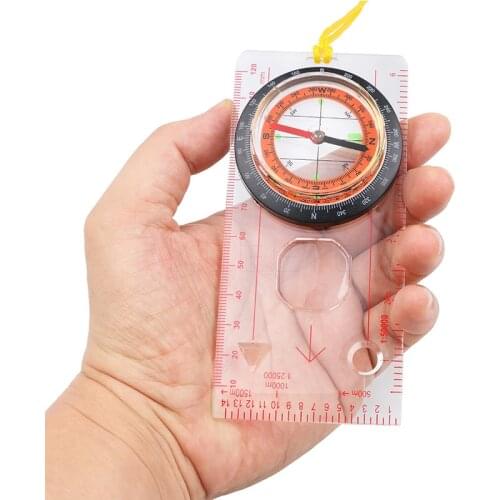 Hot Portable Professional Outdoor Ruler Map Scale Compass Night Directional Compass Field Compass Map Scale Outdoor Compass