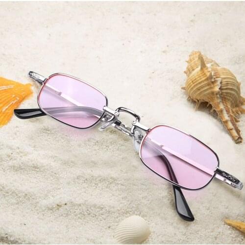 Retro Punk Glasses Clear Square Sunglasses Female Retro Sunglasses Men Metal Frame
