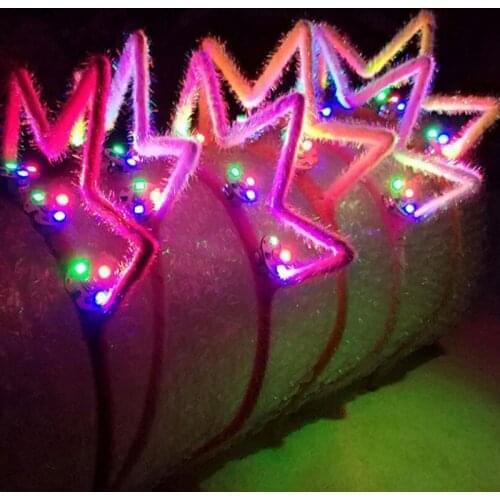 LED Headband Crown Headwear Royal Princess Headband Children Christmas Light Up Toys Led Party Supplies Crown Hairband