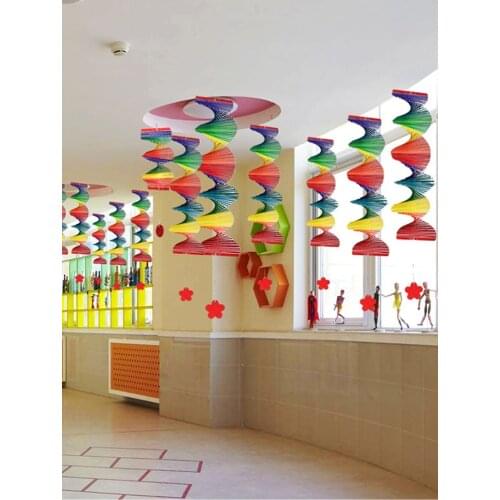 Creative Wind Spinner Mobile Chime Lawn Wind Spiral Party Home Decor Colorful Rainbow DIY Outdoor Garden Ornament