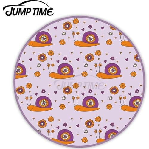 Jump Time for Cute Purple Snails Vinyl Stickers Garden Funnynyny Sticker Laptop Waterproof Car Styling Accessories