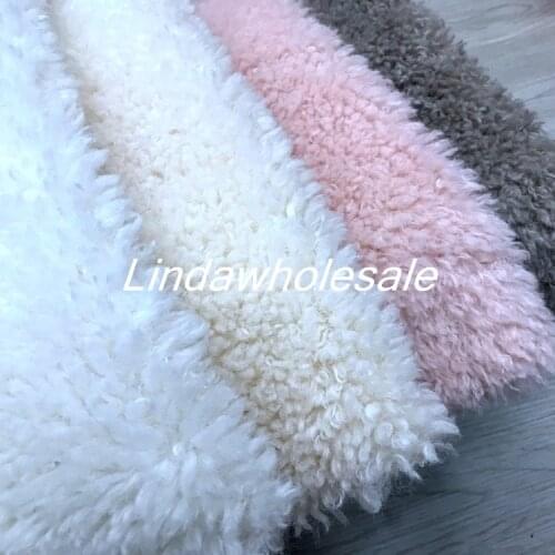 High-grade thickening imitation lambskin cloth plush fur autumn and winter curly wool fabric felt cloth,160cm*45cm/pcs