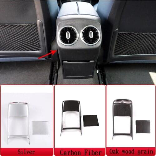 For Mercedes Benz A CLA Class W177 C118 A200 A220 CLA200 Rear Armrest Box Air Outlet Trim Cover Stickers Accessories Car Styling