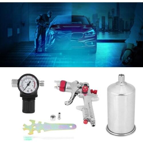 1.8mm HVLP Pneumatic Gravity Air Pressure Regulator Car Knobs Paint Sprayer Set