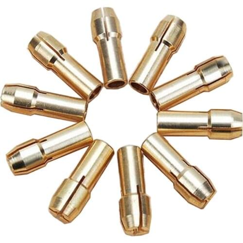 10pcs 0.5-3.2mm Mini Drill Brass Chuck Collet for Dremel Rotary Tool Accessories Set