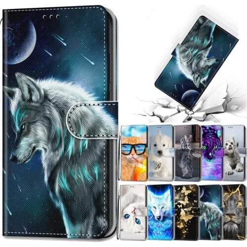 12 Mini Cartoon Painted Phone Case For iPhone 12 11 Pro XS Max XR X 7 8 Plus SE 2020 Funda Flip Wallet Leather Phone Cover Etui