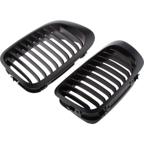 2pcs Black Car Mesh Grills Replace For BMW 3 Series E46 Couple 2-Door 99-02