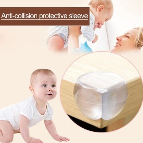 4pcs/lot Clear Rubber Table Desk Edge Corner Protector Guards Baby Child Kids Safey Table Corner Protector Daily table edge