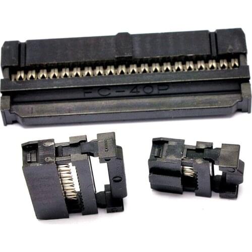 50Pcs FC-6/8/10/14/16/20/26/30/34/40/50P IDC 2x3/4/5/7/8/10/13/15/17/20/25 Pin Dual Row Pitch 2.54mm IDC Connector Cable Socket