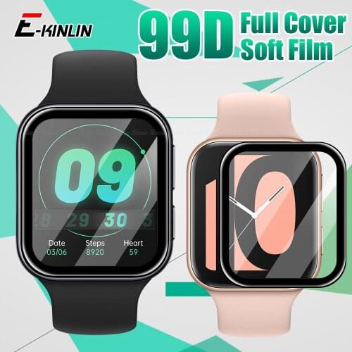 99D Curved Soft Protective Film For OPPO Watch 41mm 46mm Watches Full Cover Screen Protector ( Not Tempered Glass )