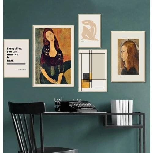 Abstract Painting Woman Wall Art Canvas Painting Picasso Quotes Posters and Prints Home Decoration Wall Pictures Living Room