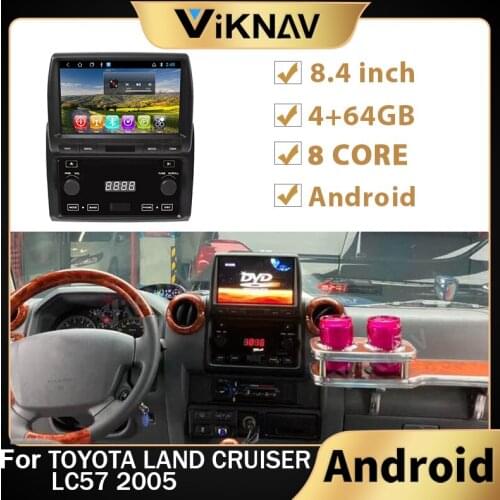 Car Radio multimedia stereo player For Toyota Land cruise pickup LC57 2005 car video HD touch screen DVD player Android