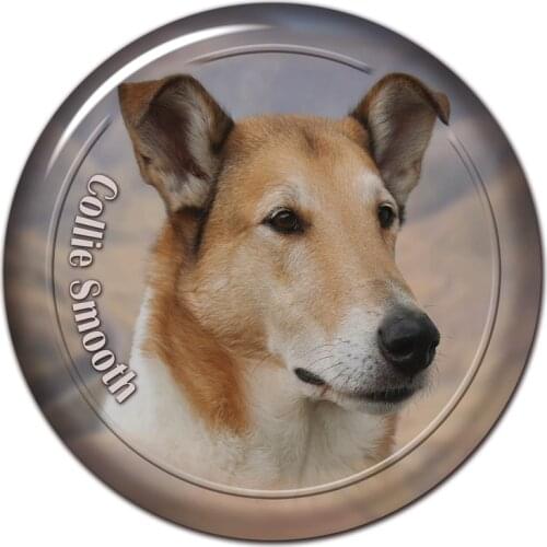 B0826# 13CM/17CM Self-Adhesive Decal Collie Smooth Dog V3 Car Sticker Decors on Bumper Rear Window Laptop