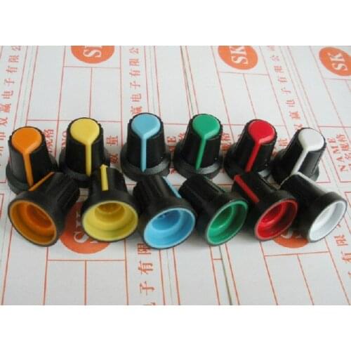 Free Shipping!!! 500pcs Potentiometer knob 148 mixer amplifier knob (Heart colors) 15'' 17MM