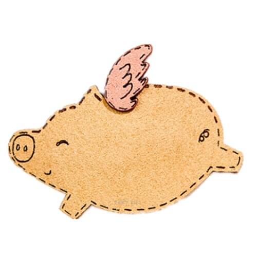 2021 New Little Flying Pig Felt Toy cutter Cutting Die Mold Diy Scrapbook Decoration Wooden Knife Mould Suitable For Fustelle