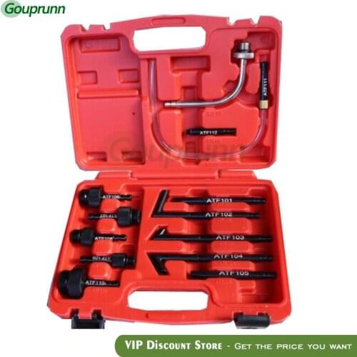 Good quality!Transmission Oil Refilling Refill Tool Kit 13Pcs Oil Filling Adaptor Set CVT Transmission Service Adapter