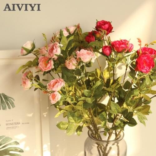 Foreign trade excellent product simulation flower tea rose Christmas day party home wedding decoration holding flower wall DIY
