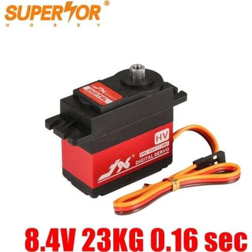 PDI-HV6223MG JX Servo 8.4V 23KG 0.16 sec Metal Gear Middle aluminum Digital Standard Servo for 1/8 1/10 RC car robot airplane