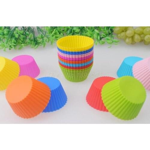 Holesales Set 1200PCS Round Shaped Silicon Cake Baking Molds Jelly Mold Silicon Cupcake Pan Muffin Cup