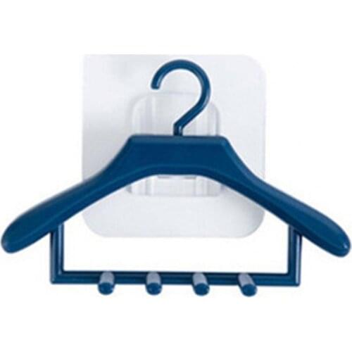 Toothbrush Holder Wall Mounted Self-adhesive Plastic Pouch Free Hanger Shape Storage Rack for Daily Use