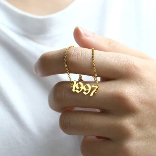 Stainless Steel 1990 1994 1996 1997 1998 Year Birth Bracelets For Women Men Number Charms Bracelet Jewelry Bff Christmas Gifts