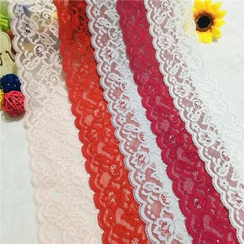 NS1457 Hot Sale 7.5cm Jacquard Nylon Stretch Elastic Lace Trim1M